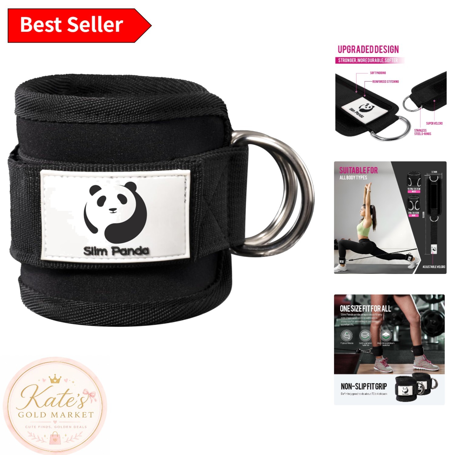 Effortless Adjustable Ankle Cuff for Kickbacks – Durable & Stylish Fitness Gear