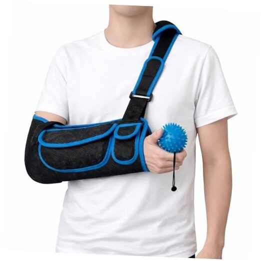 Arm Sling Shoulder Immobilizer, Mit Squeeze Balls for Hand Therapy, Medium
