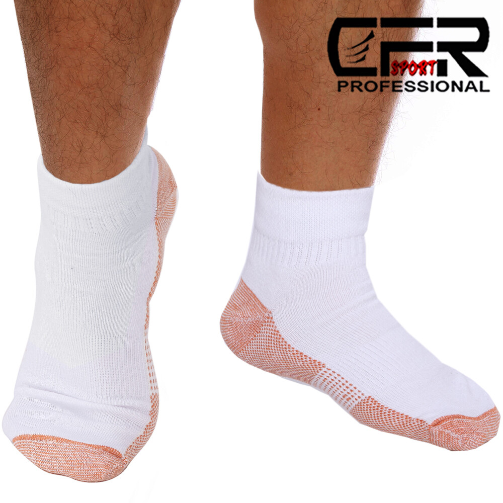 Magnetic Copper Compression Gym Relief Ankle Support Brace Foot Sleeve Socks CFR