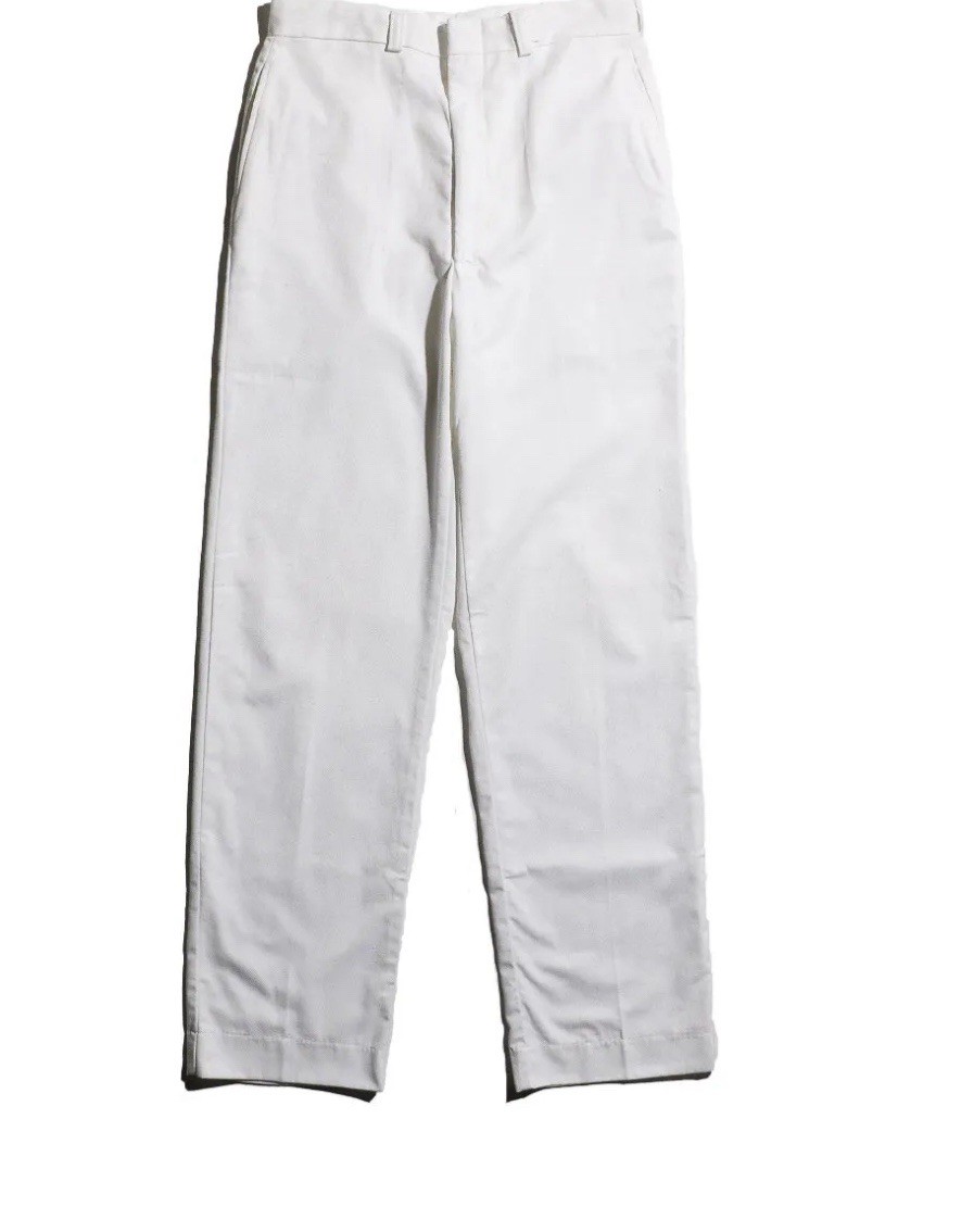 Medical Assistant Pants 65/35 Durable Press 44×36 Hemmed White UNICOR D-01
