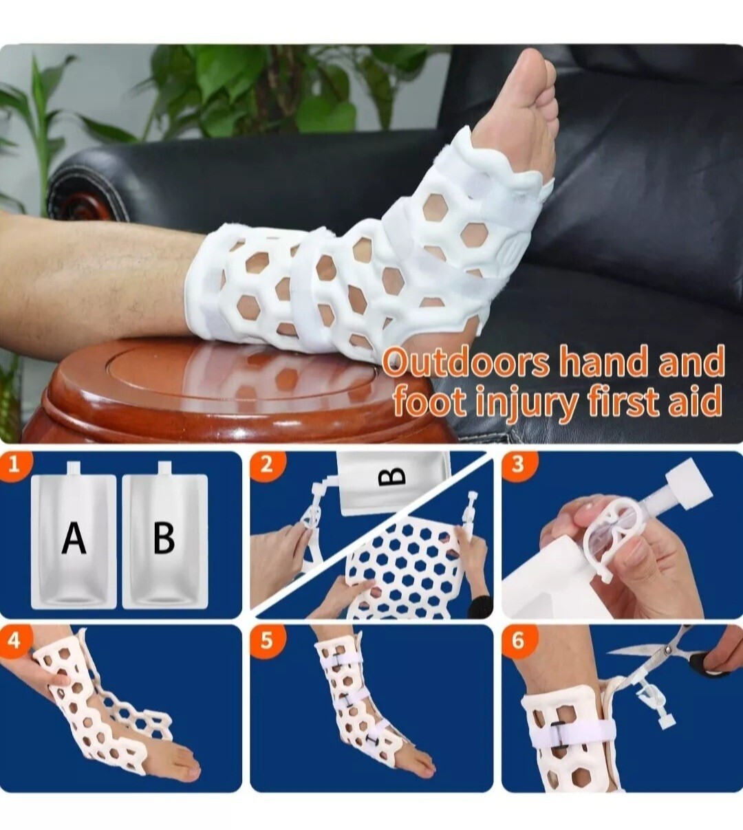 Ankle stabilizer for Foot Fractures, Ankle Sprains, Fractures or Achilles Tendon