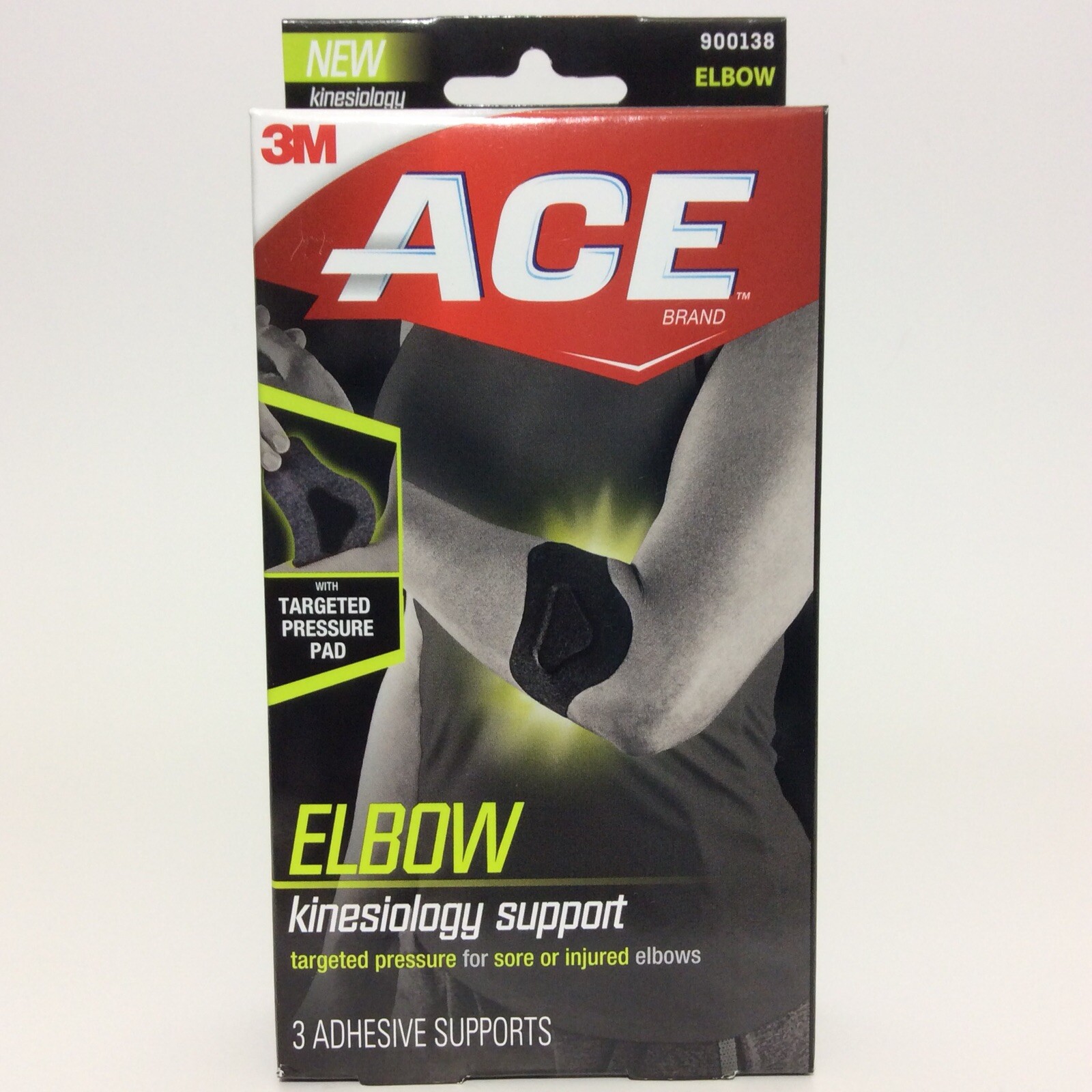 3M Ace Kinesiology Elbow Support 3 Adhesives Targeted Pressure Pads 900138