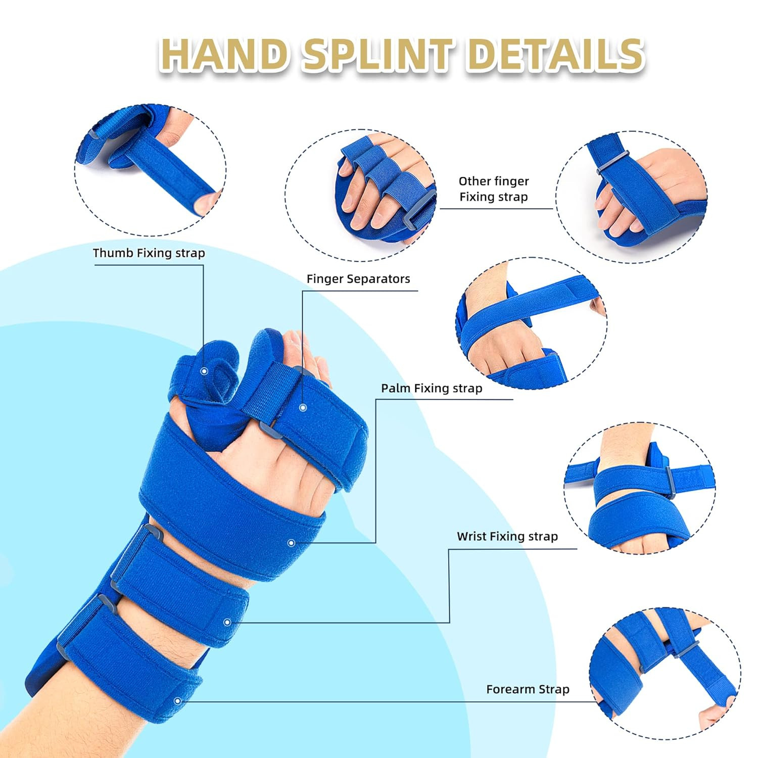 Resting Hand Splint, Stroke Hand Therapy Equipment for Stroke Recovery Patients,
