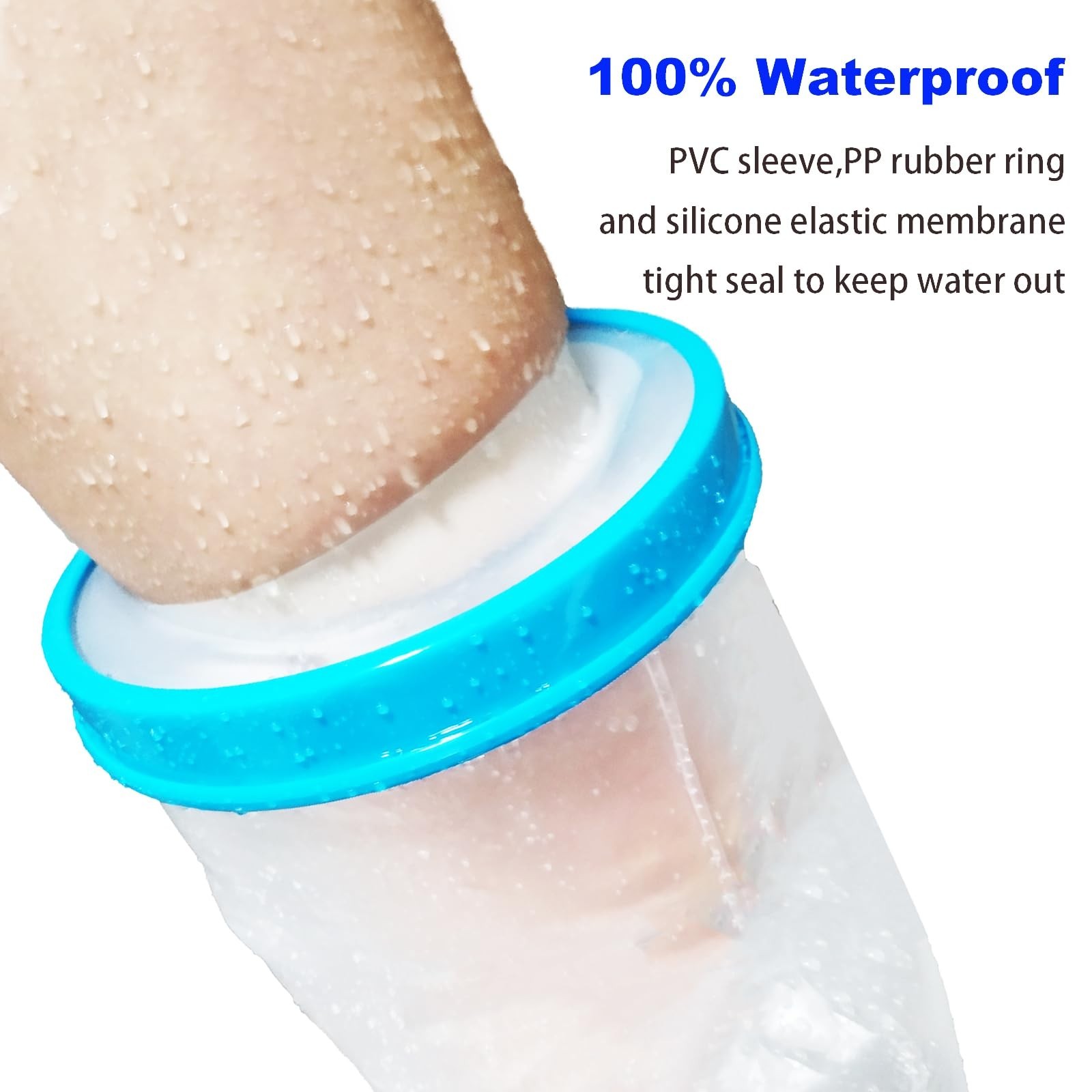 Non-Slip Extra Wide Waterproof Leg Cast Cover for Shower, Reusable XL Protector
