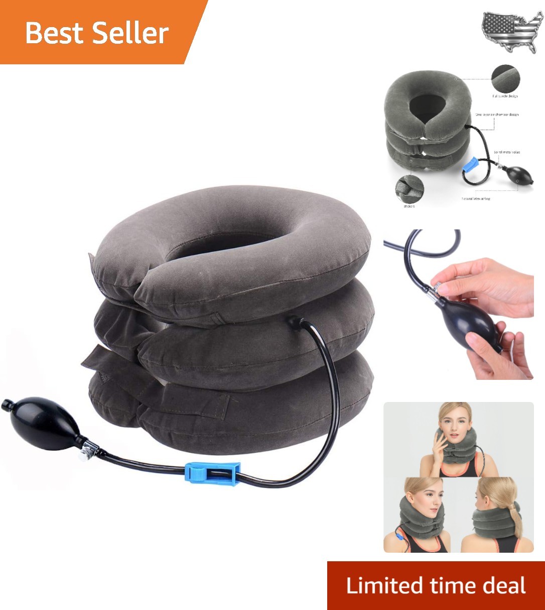 Easy-to-Use Inflatable Neck Traction Device – Comfort & Relaxation Anywhere