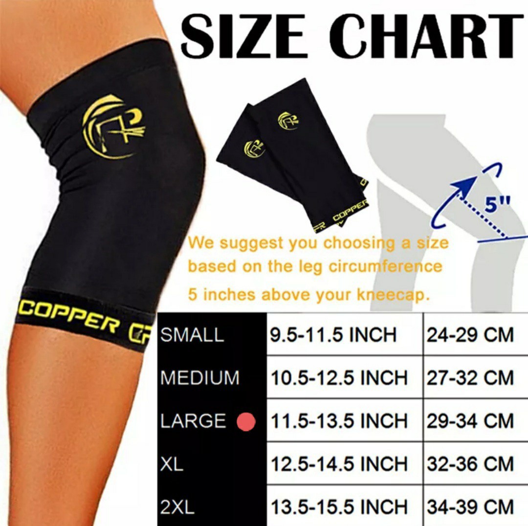 Arthritis Sport Knee Support Compression Sleeve Brace Pain Relief 1pc LARGE