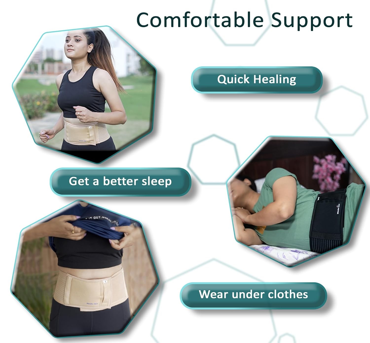Umbilical Hernia Belt Hernia Support Brace with Removable Compression Pad