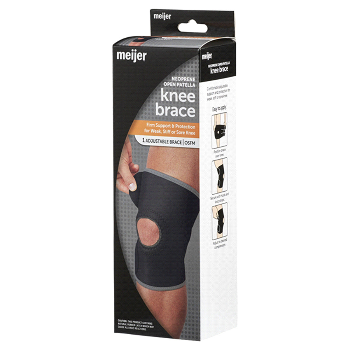 New Meijer Brand Elastic Stabilizer Knee Brace Size L/XL