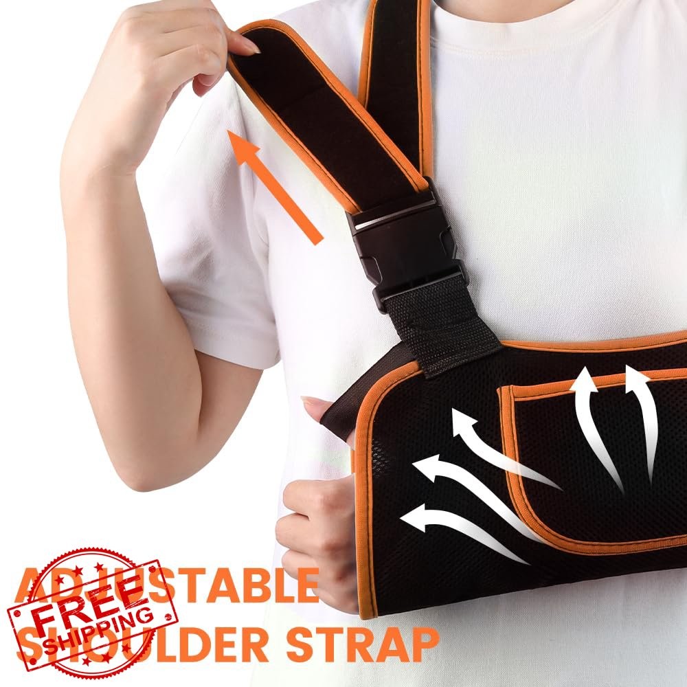 quiheat Kids Arm Sling Black Orange S 1 Pc