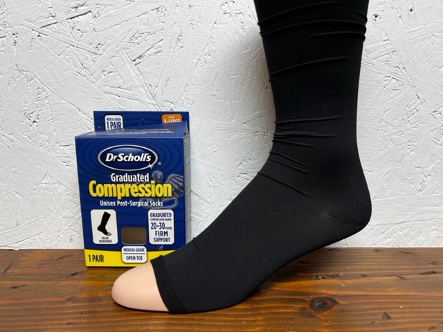 Dr. Scholl’s Plus-Size Open Toe Surgical Microfiber Firm Socks (XXLarge)