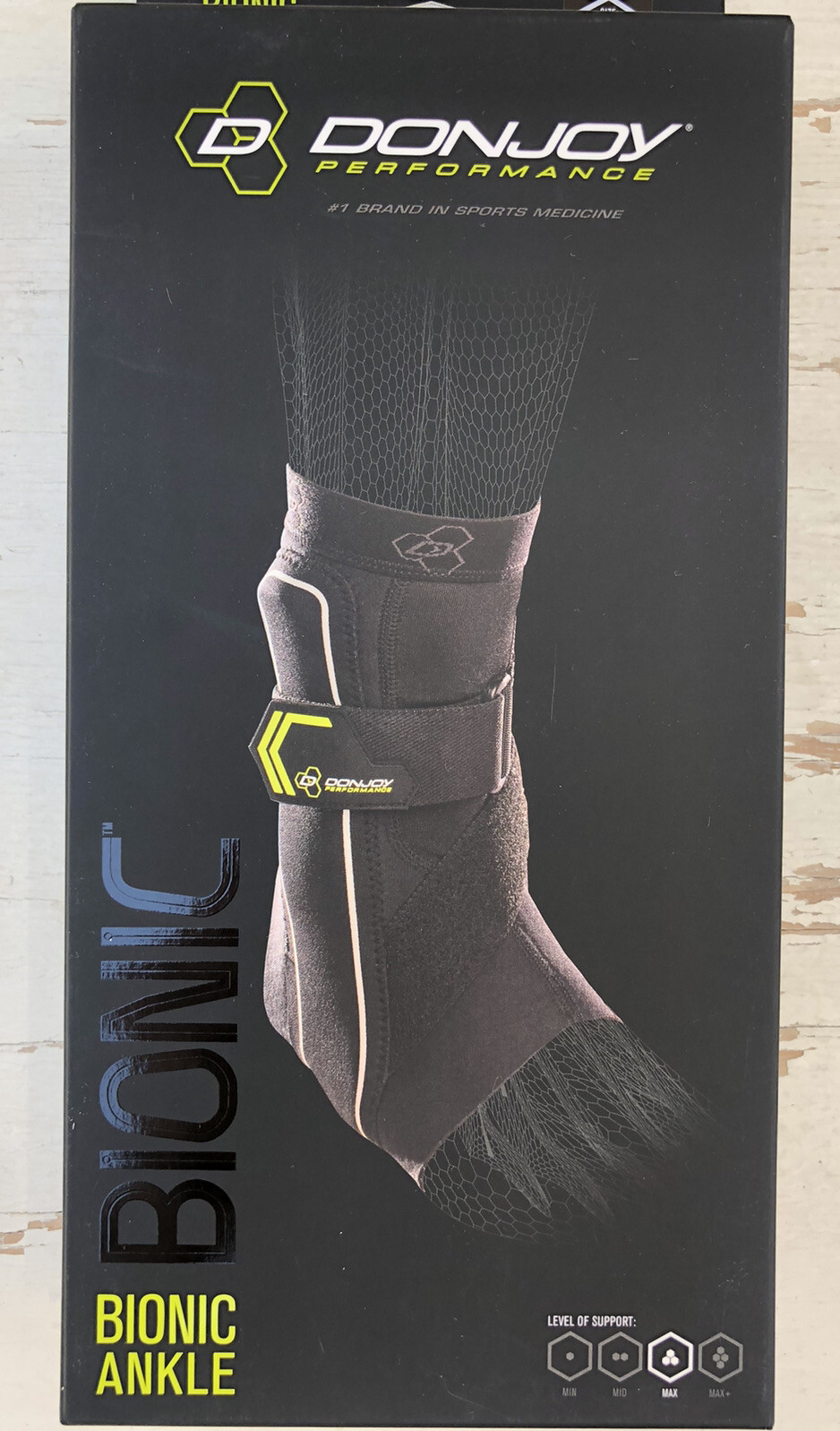 NEW DonJoy Performance Bionic Ankle Brace Max Support XL Left Foot Black NIB