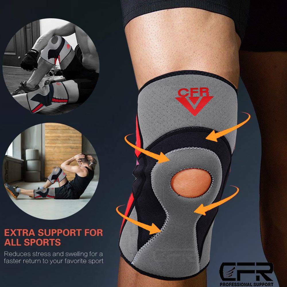 Knee Brace Support Compression Sleeve Workout Gym Sport Arthritis Joint Pain CFR