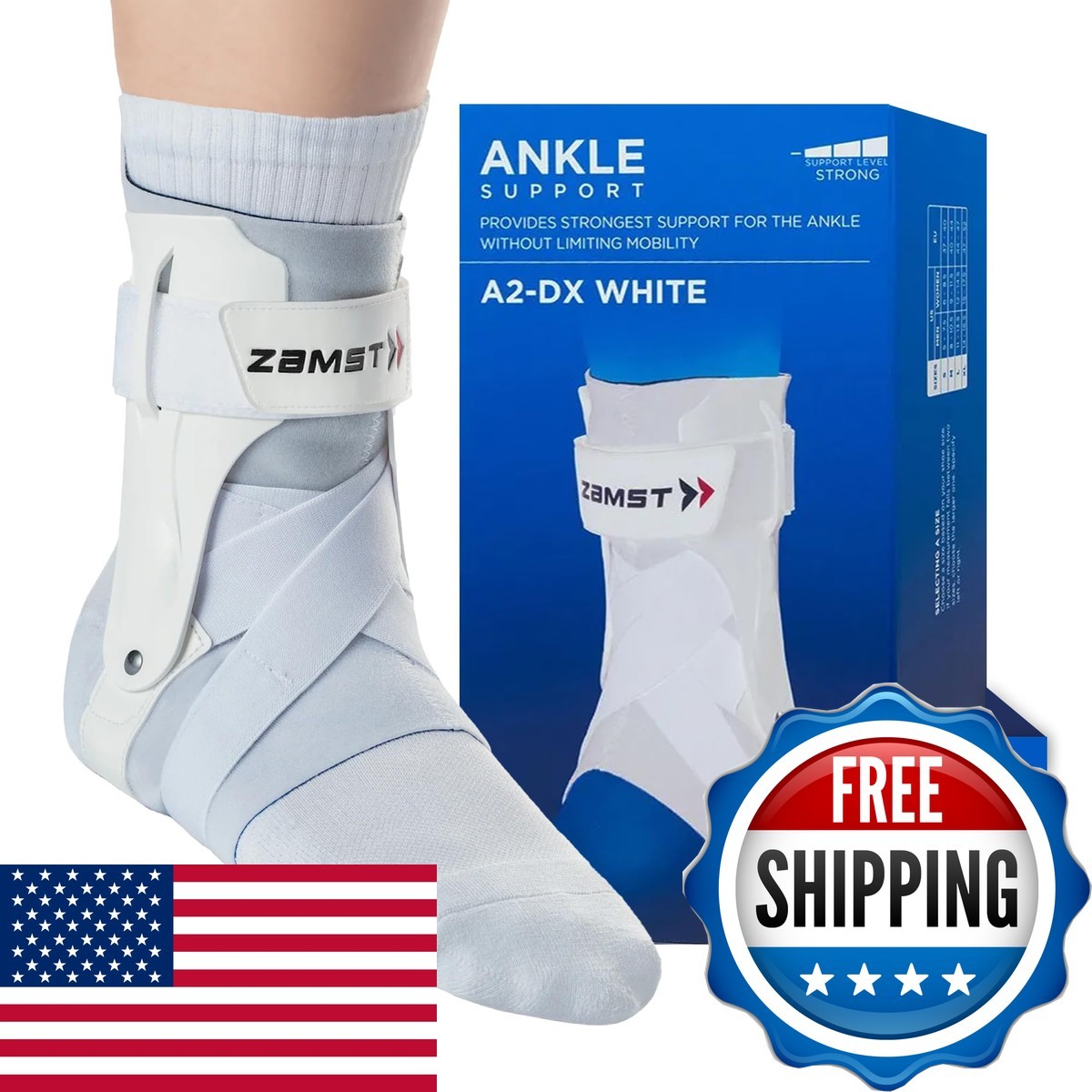 Zamst A2-DX Sports Ankle Brace Protective Guards High Ankle Sprains And Chronic