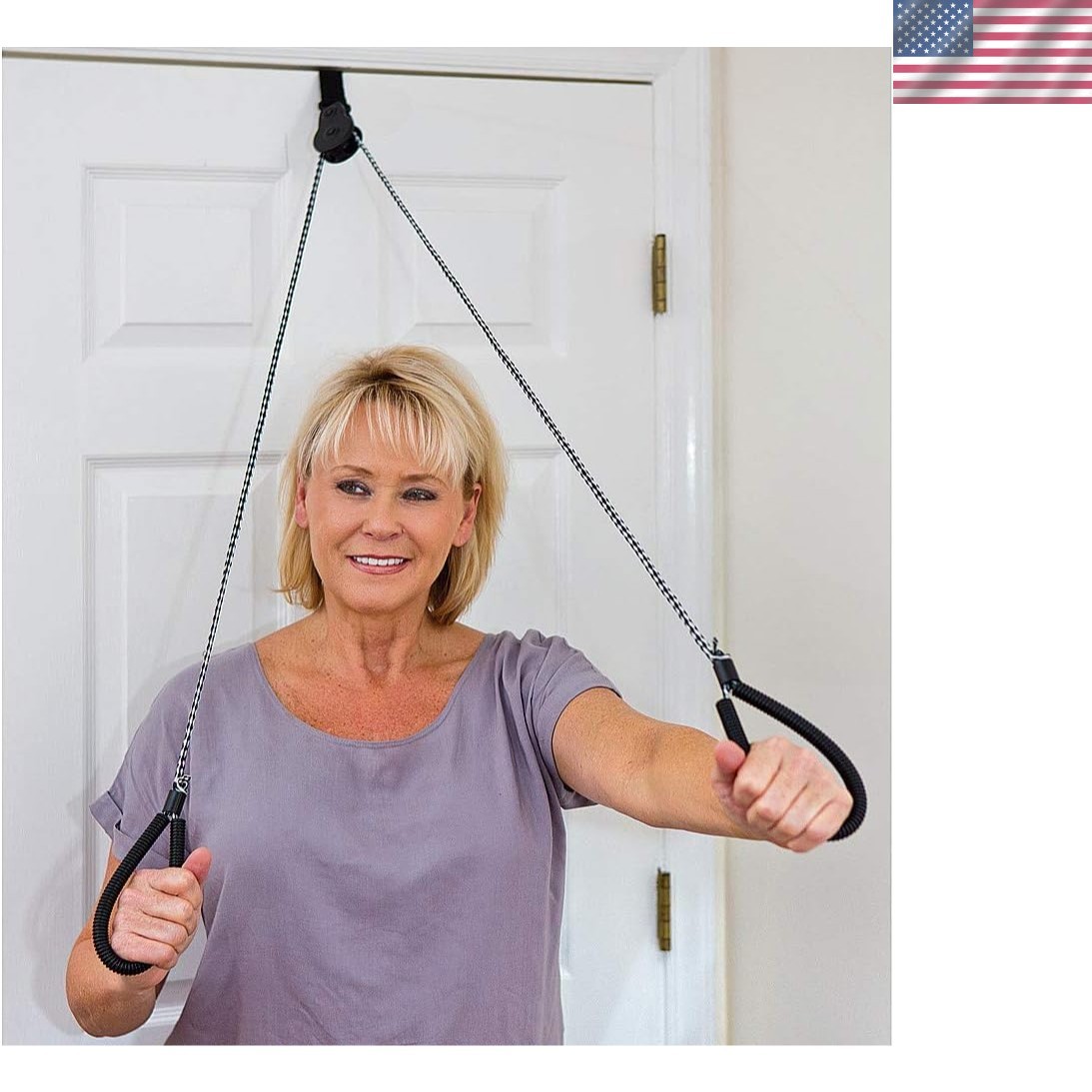 Medium Tension Pulley System – Convenient Over-Door Exercise Gear for All Levels
