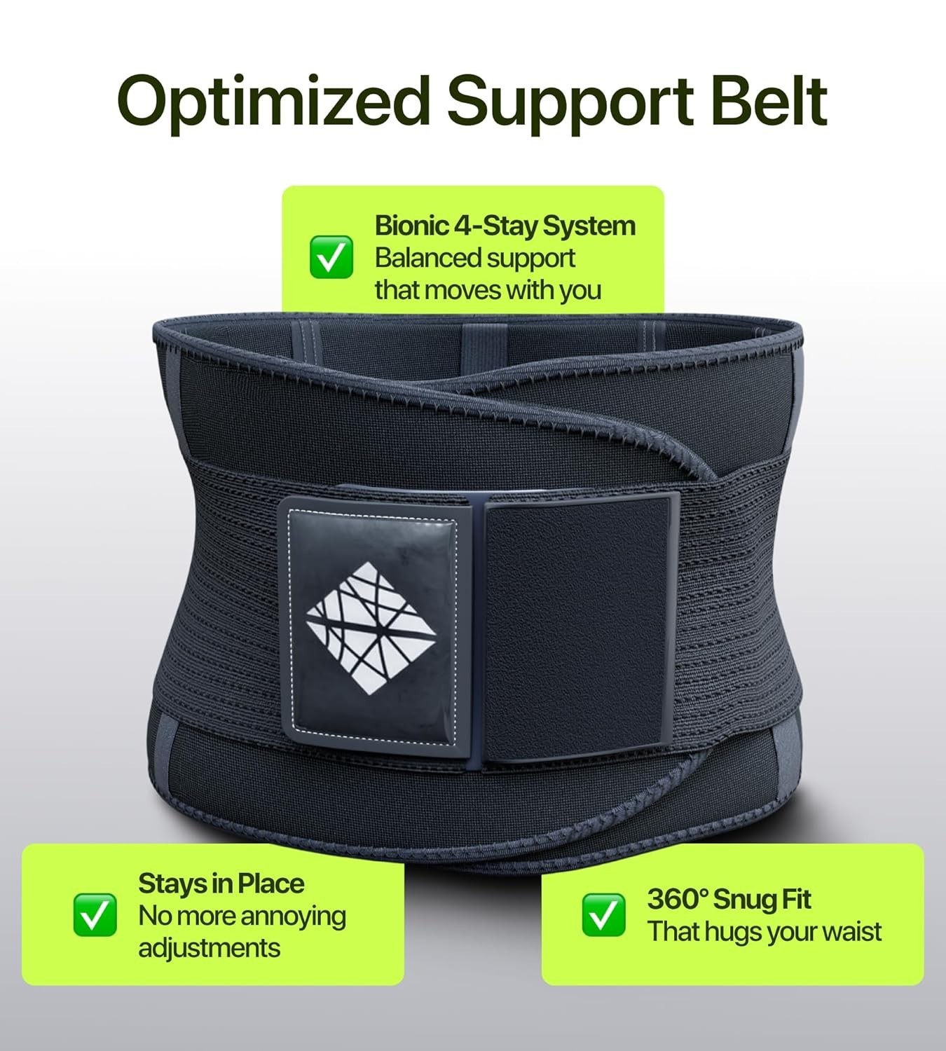 Plus Size Back Brace for Lower Back Pain Relief – Adjustable Lumbar Support Belt