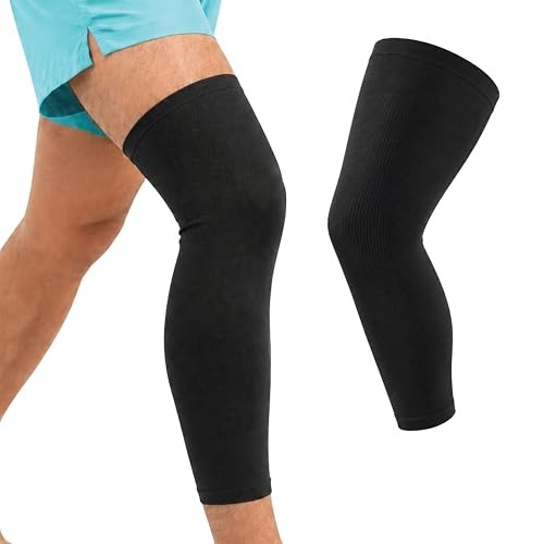 Full Leg Compression Sleeve-10-20 mmHg Graduated Support, Breathable Moisture