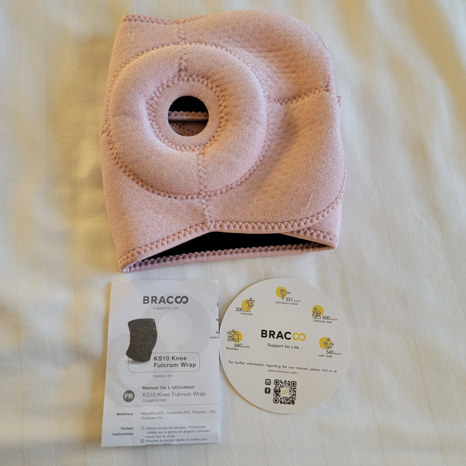 BracCo Knee Fukcrum Wrap, New, Model KS10, Pink