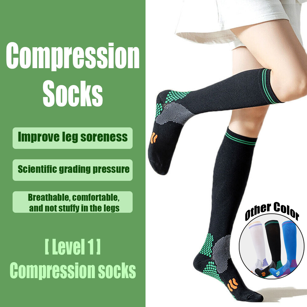 Compression Athletic Crew Socks for Men Breathable Wicking Cushioned Sole