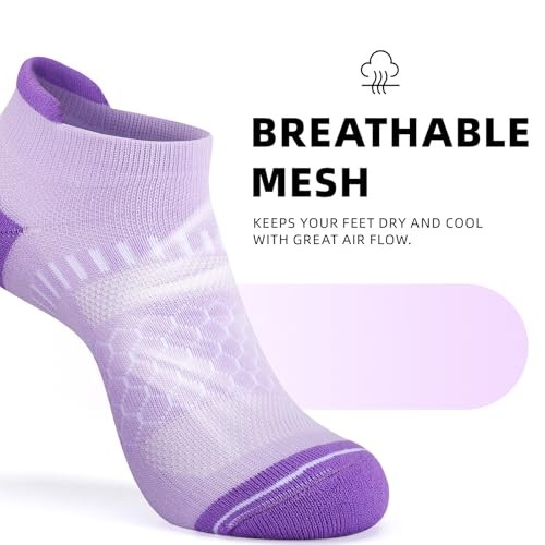Light Compression Socks for Women Arch Support 6-9 Pink+purple+blue(3 Packs)