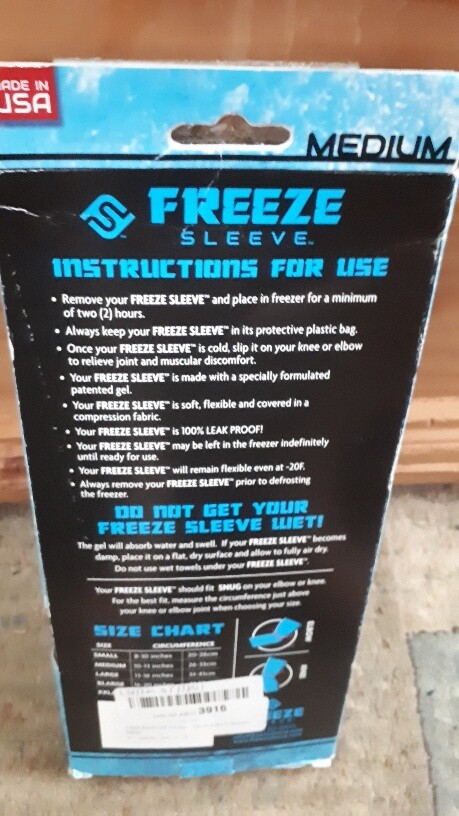 Freeze Sleeve Cold Therapy Compression Sleeve – Natural Pain Relief Sleeve new