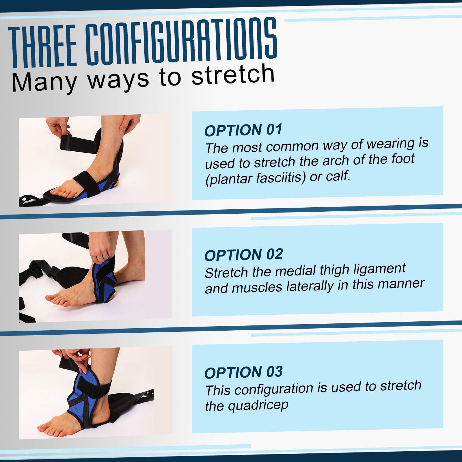 Foot And Calf Stretcher For Plantar Fasciitis, Achilles Tendonitis, He