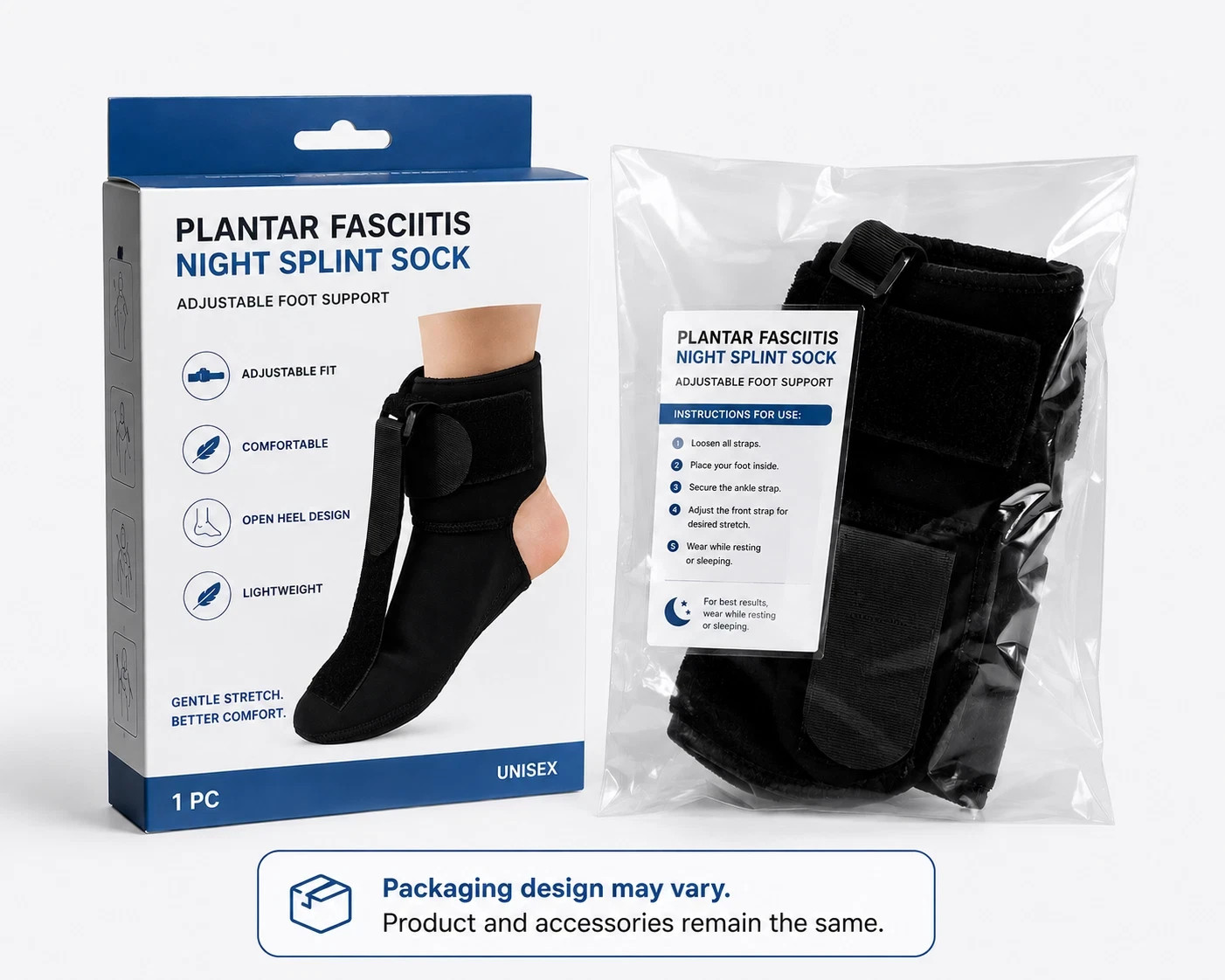 Plantar Fasciitis Night Splint Sock Adjustable Foot Brace Heel Pain Relief
