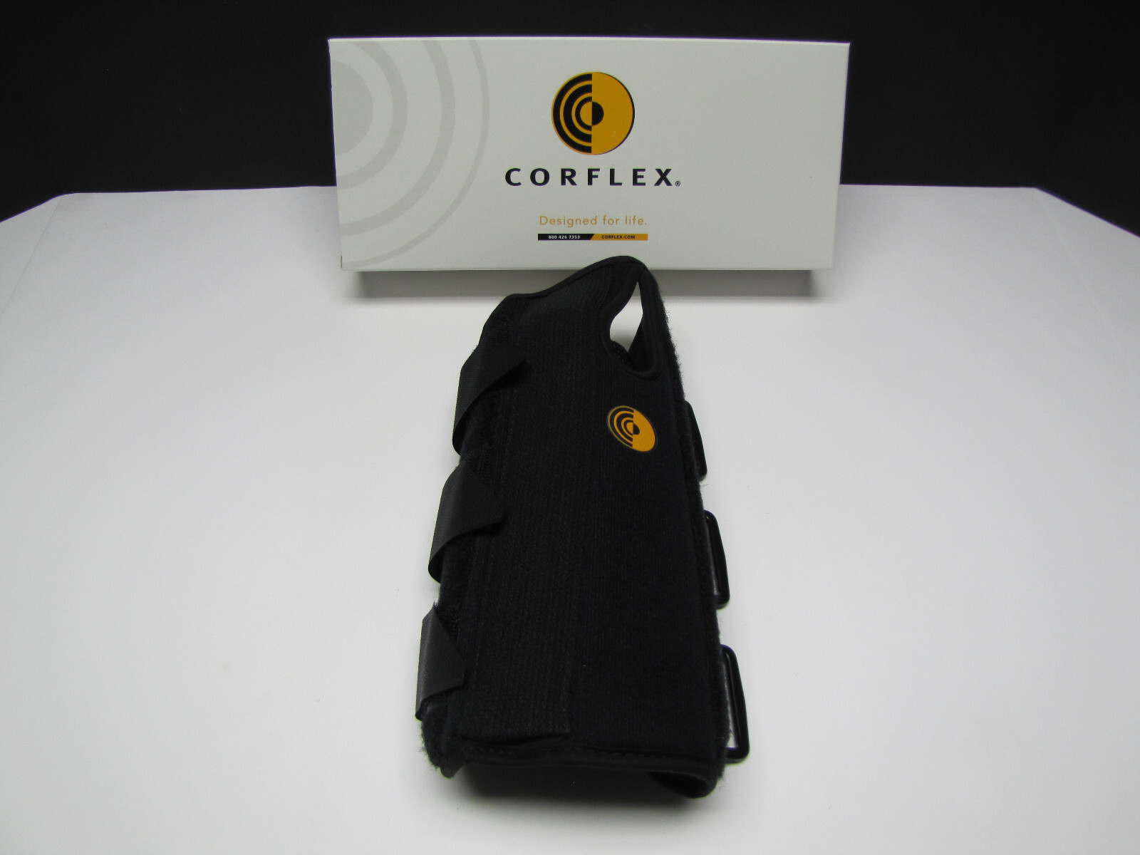 Corflex 10″ Ultra Fit Wrist Splint Brace Support w Thumb Hole – Right X-Small