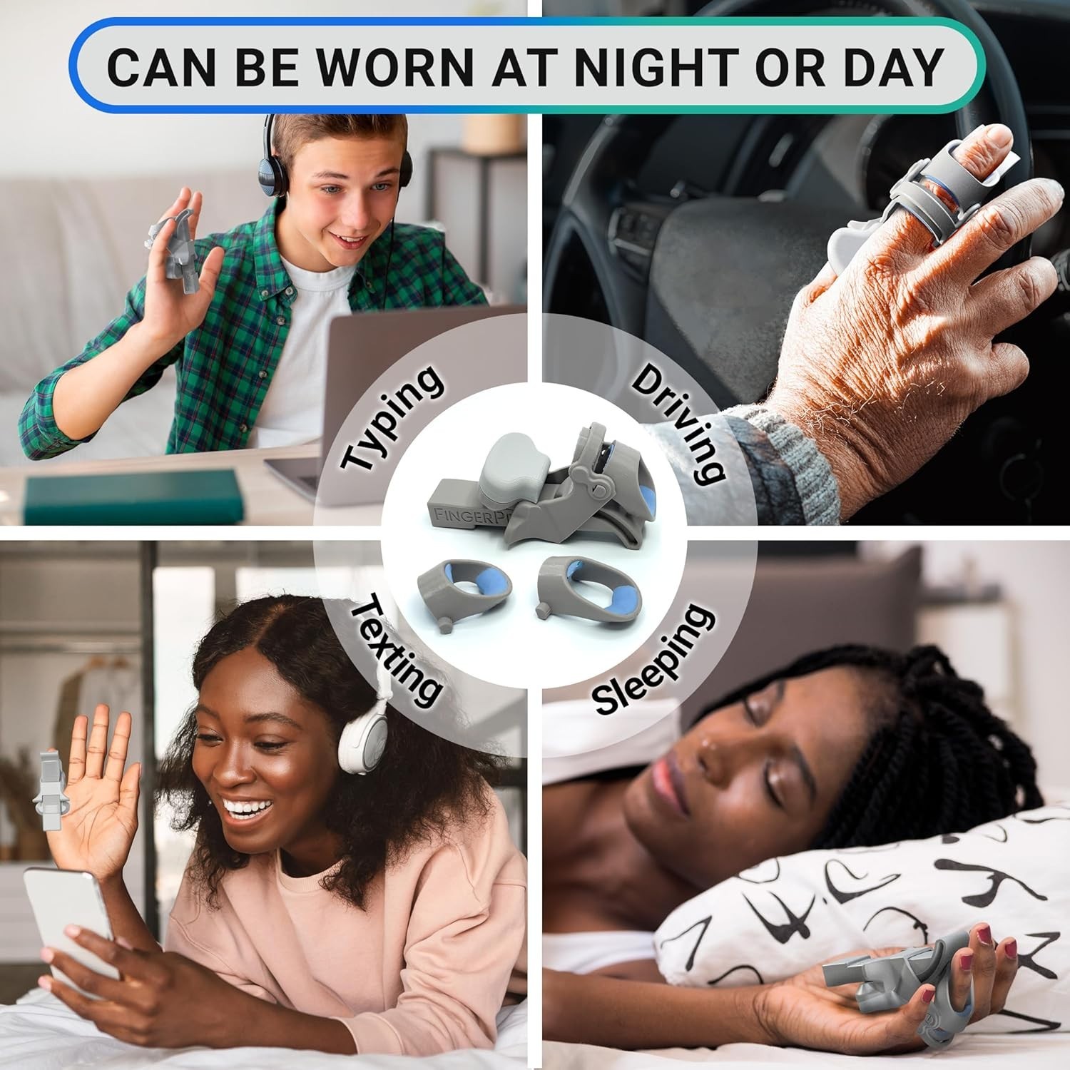 Finger Extension Device | PIP Flexion Contracture Aid | Blue
