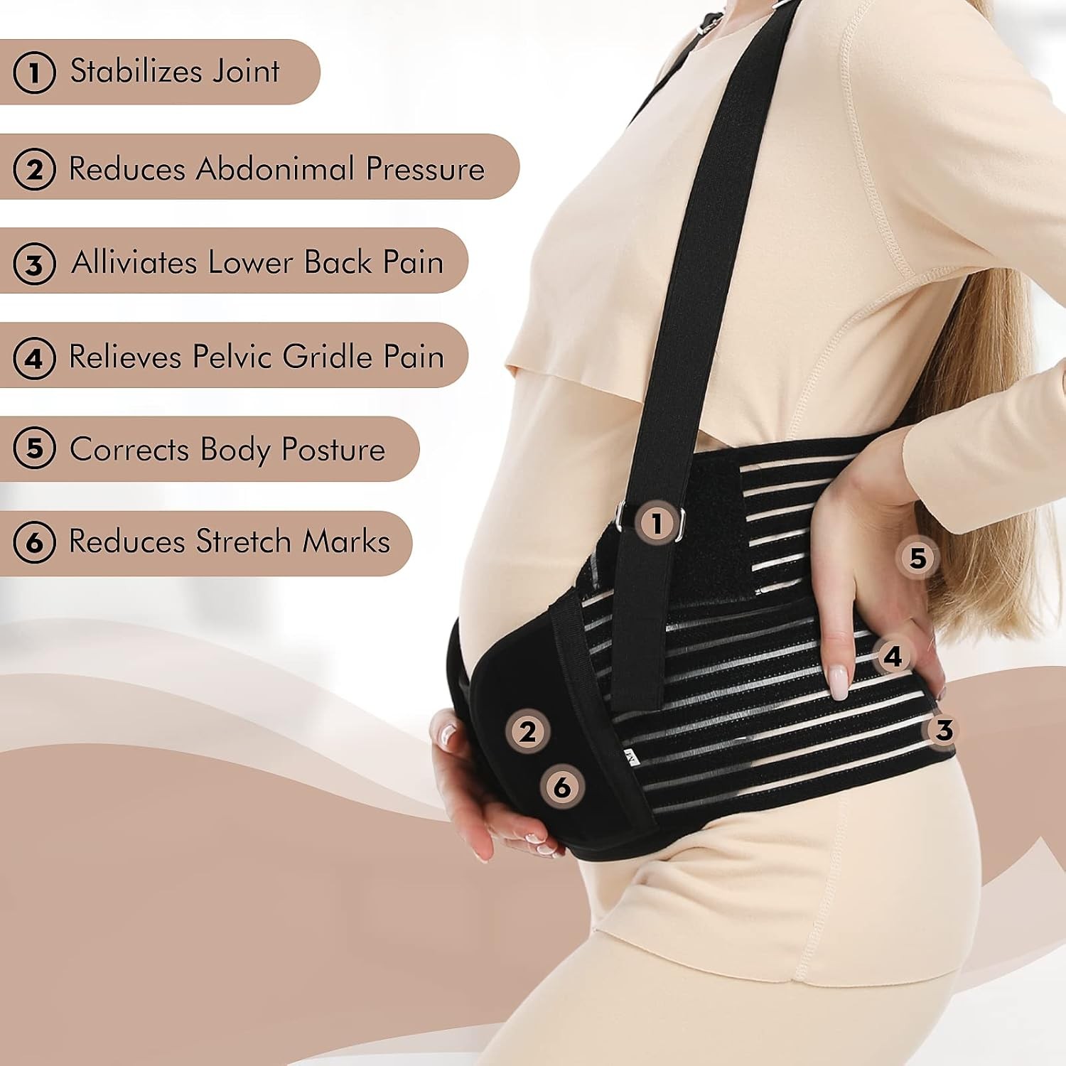 Bands Pregnant Women Maternity Belt Pregnancy Breathable Abdominal Binder Back
