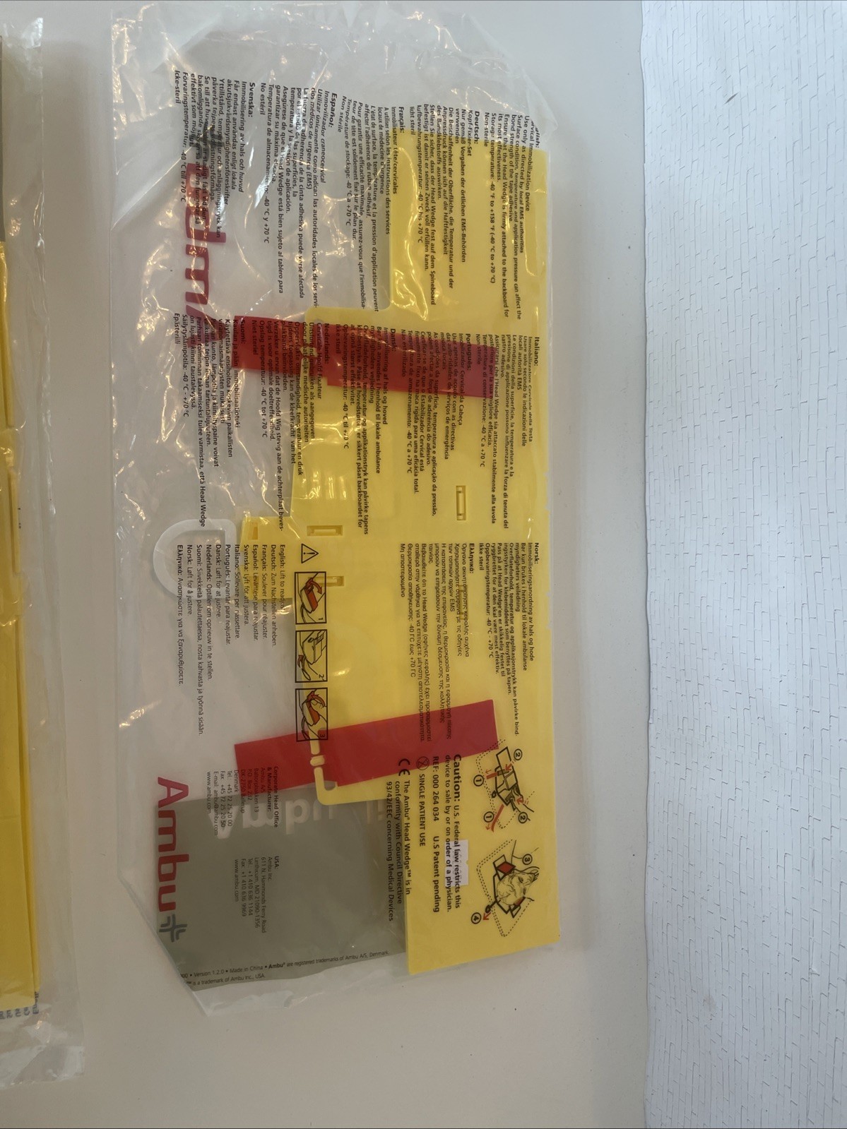 4 Ambu Head Wedge Cervical Immobilization Devices REF 000 264 034 Adjustable Med