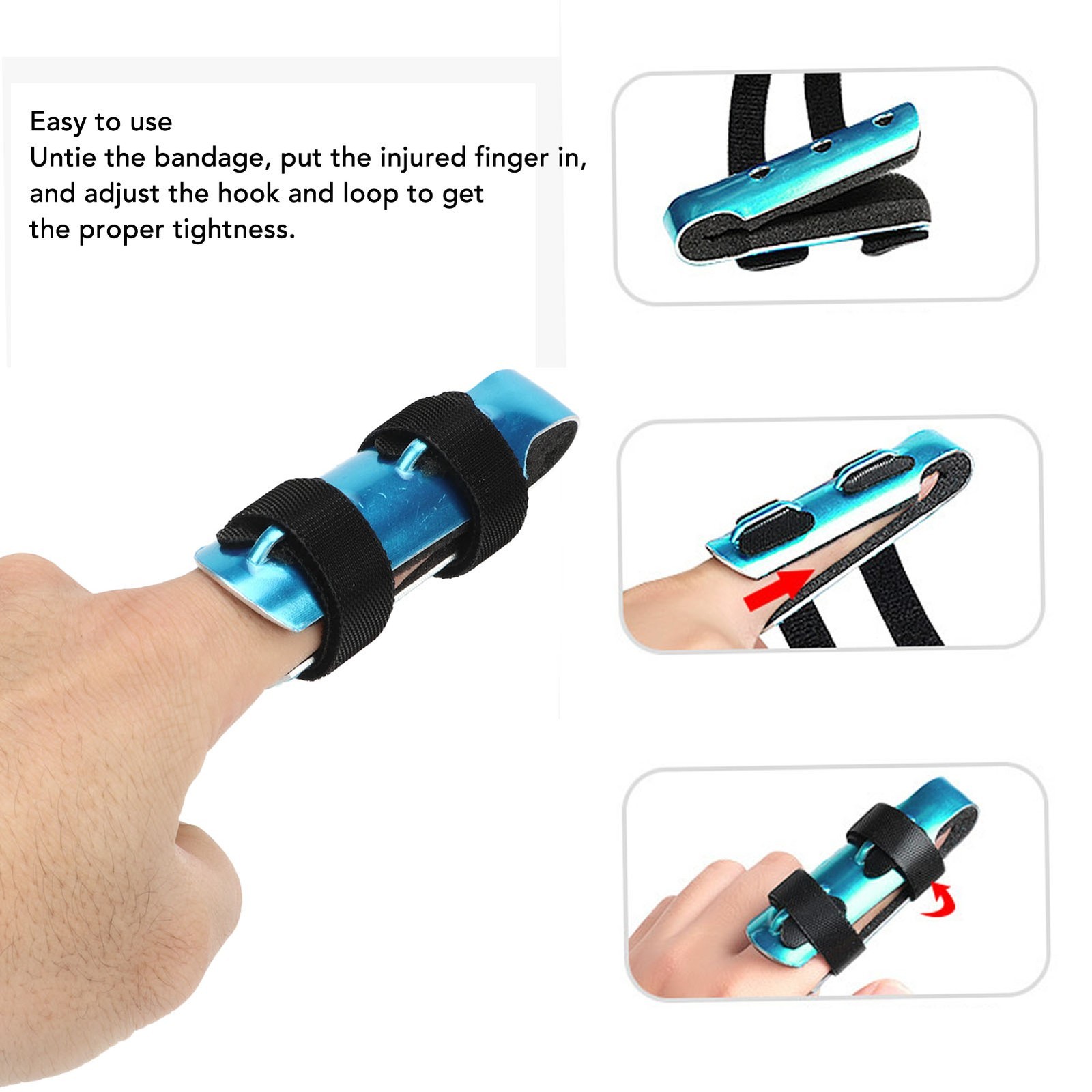 ♡ M 2Pcs Metal Finger Splint Breathable Finger Support Brace For Arthritis