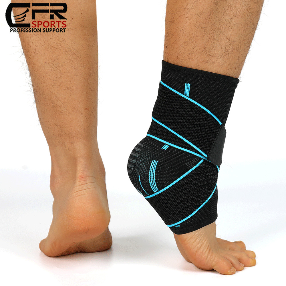 Tobillera deportiva compresiva ajustable, transpirable para hombre y mujer