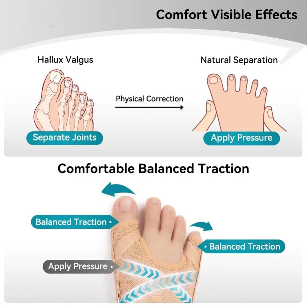 Bunion Corrector L 7-9 Men Women Toe Separator Pinky Toe Relief Brace Support