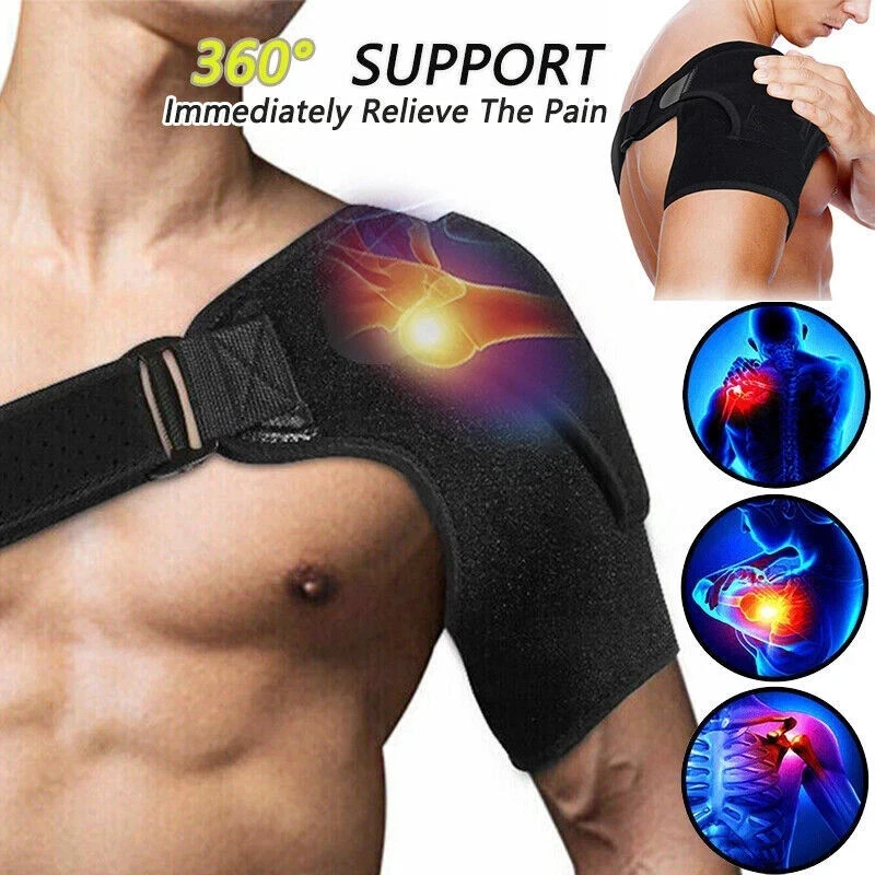 Shoulder Brace Rotator Cuff Support Relief Pain Adjustable Left & Right Belt