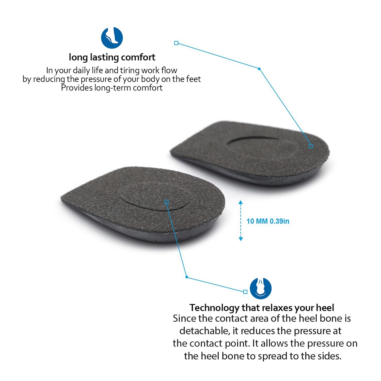 Orthopedic Heel Supports for Plantar Fasciitis Relief Heel Cups Foot Pain Arch