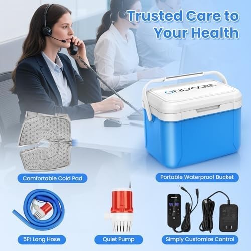 Ice Machine for Knee After Surgery w/Compression, Hip Replacement Cold Therap…