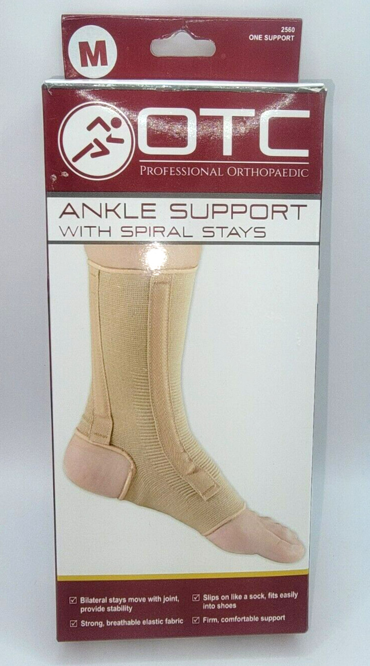 OTC Ankle Support With Spiral Stays – Size Medium – NEW OPENED BOX