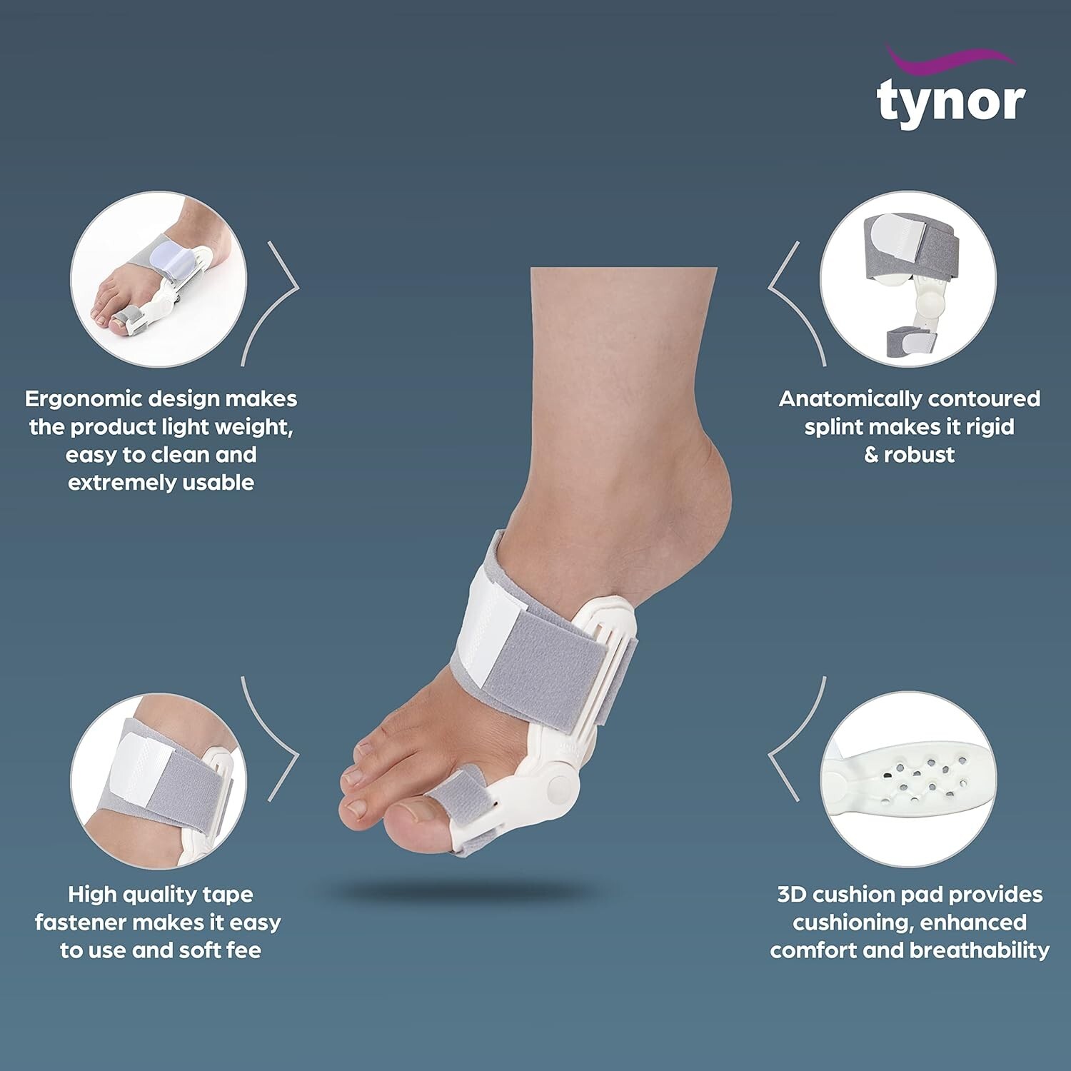 Bunion Splint, White, Universal Size, 1 Unit, Metal, Foam . BEST QUALITY