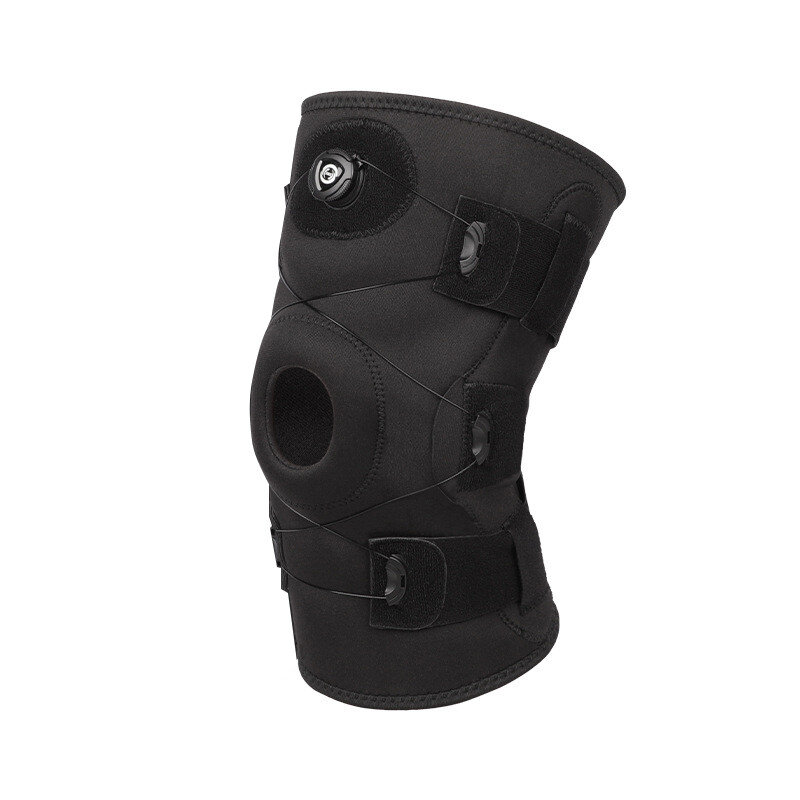 Hinged Knee Brace Joint Support Compression Sleeve Open Patella Stabilizer Wraps