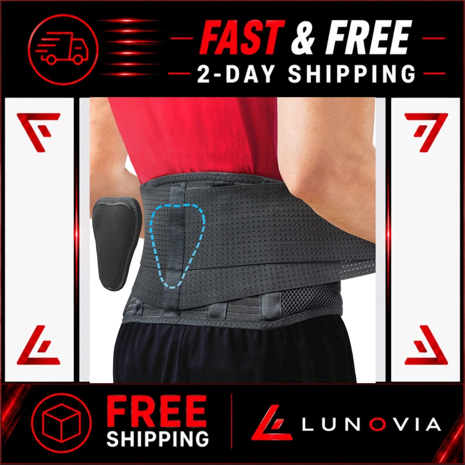 Sparthos Back Brace for Sciatica & Lower Back Pain Relief – Adjustable Support