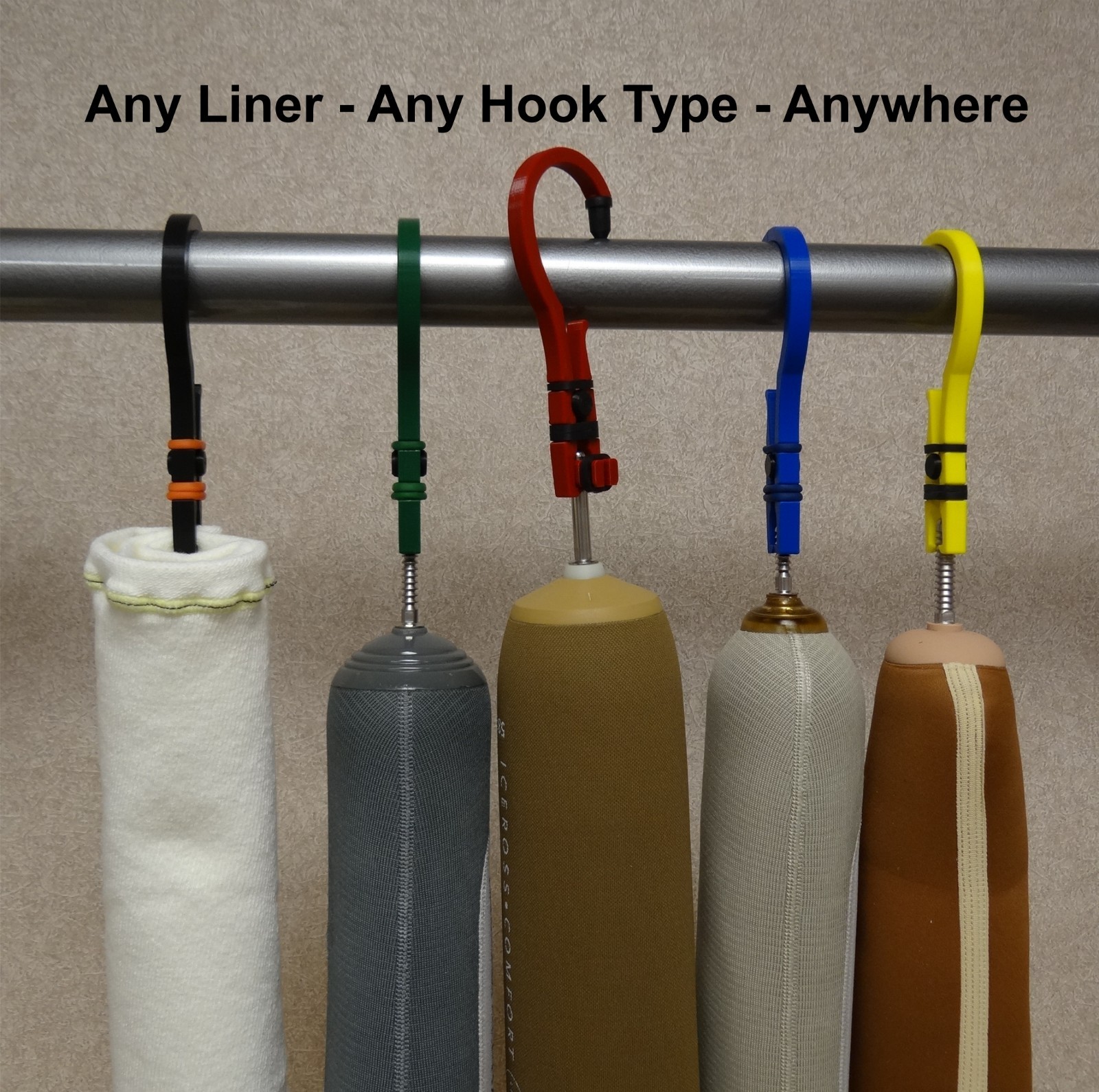 Lock Jaw Liner Hook – Hang prosthetic liners WillowWood Alps Ossur drying stand