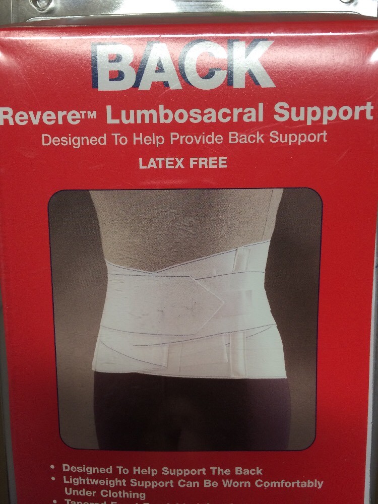 Physicians Choice Back Revere Lumbosacral Support #5000-2973 White Size Medium