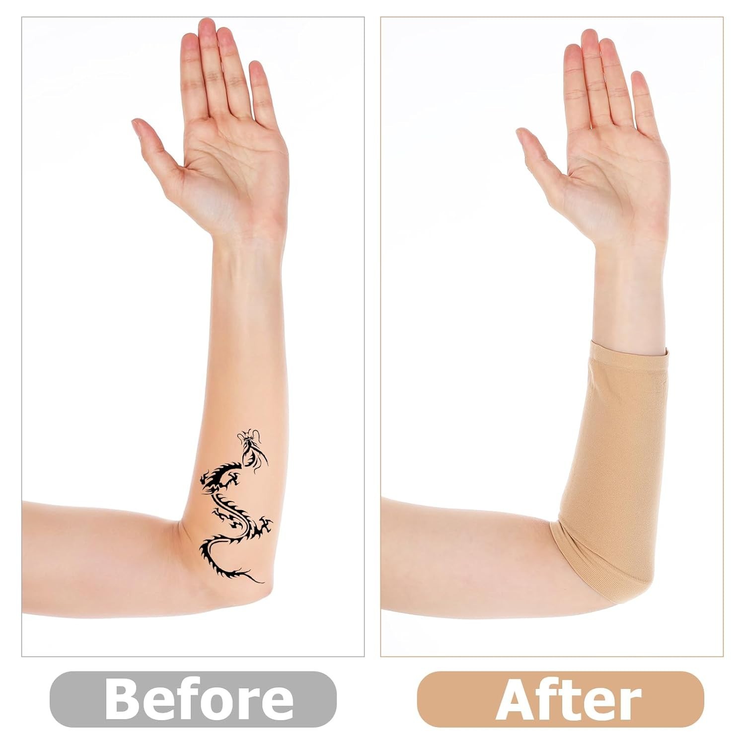 2 Pairs Forearm Tattoo Cover up Sleeve, Tattoo Cover up Compression Sleeves A…