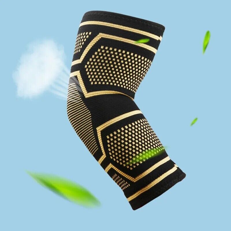 Copper Elbow Compression Sleeve Elbow Brace For Tennis Arthritis Bursitis US