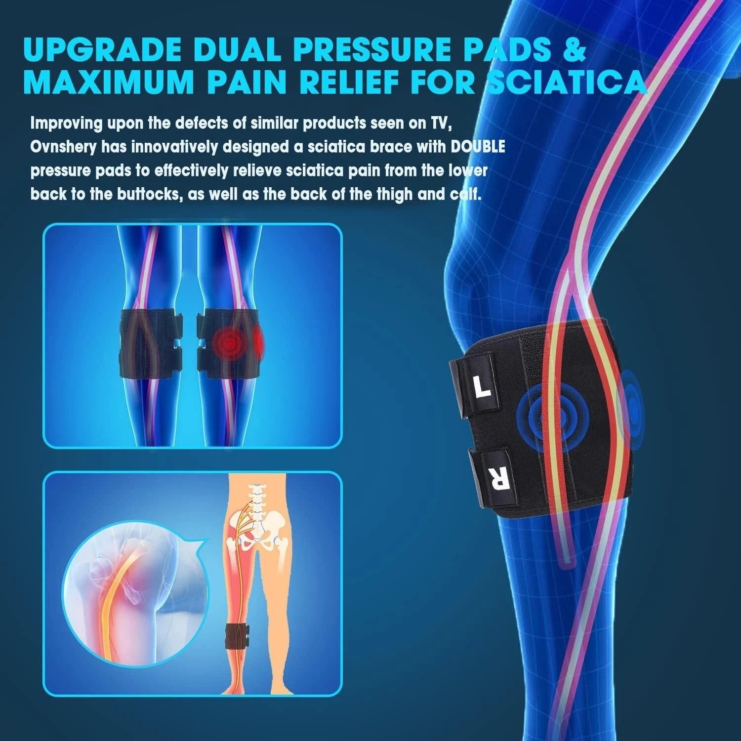 Active Sciatica Pain Relief Brace, Beactive Knee Brace for Sciatica | Ebay