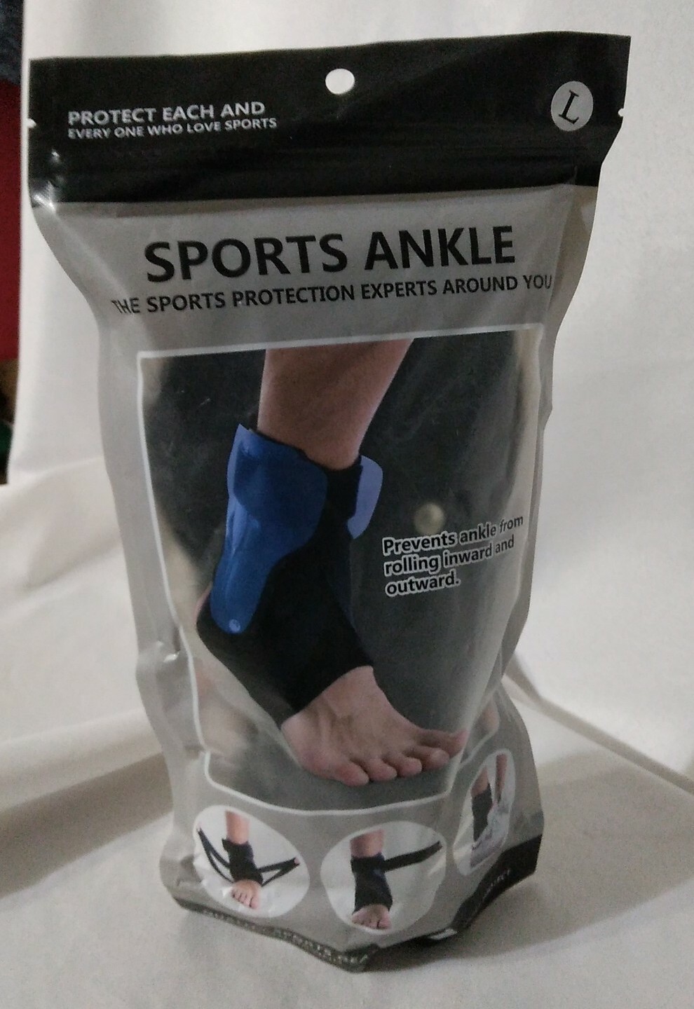 Sports Ankle rigid Ankle Brace Black New Size women’s Large For All Sports
