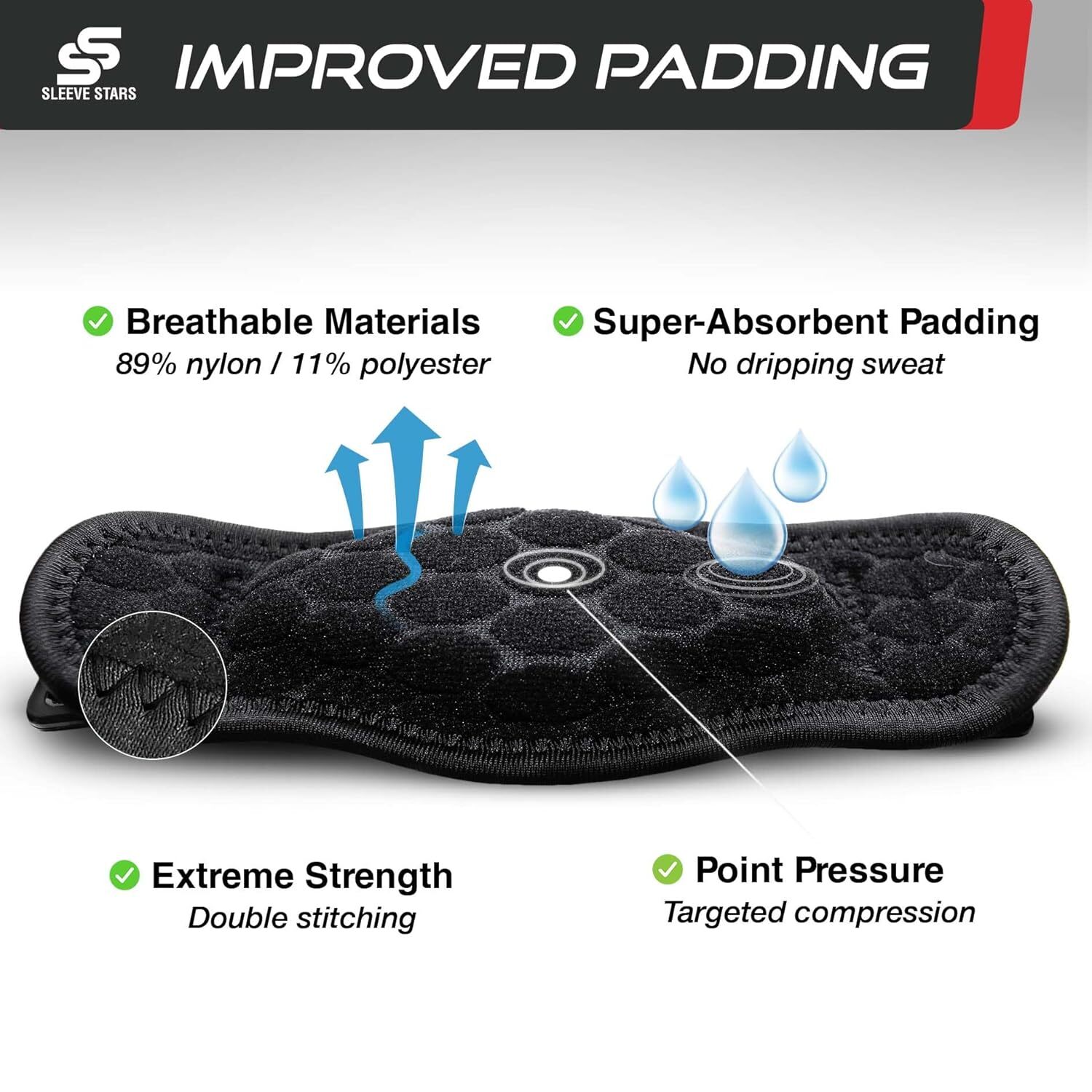 Sleeve Stars Tennis Elbow Brace For Men & Women, Tendonitis Elbow Brace & Strap