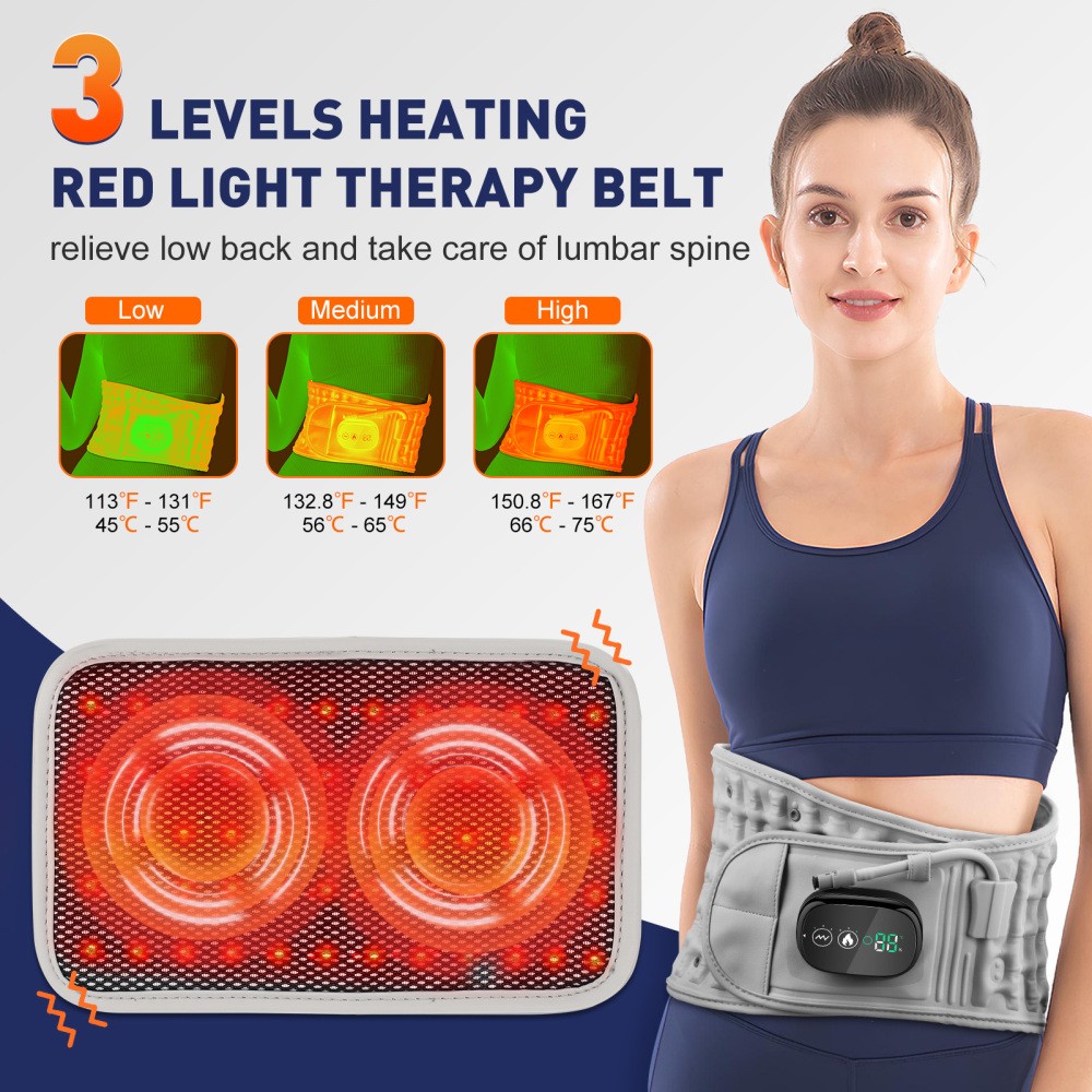 Heating Massage Decompression Belt Lumbar Support for Lower Back Pain Relief USA