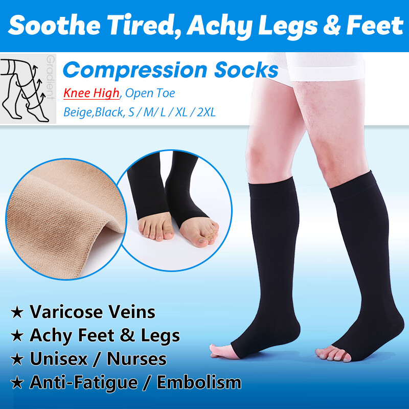 Men Women Compression Socks Support Hose Varicose Veins Edema Gradient Pressure