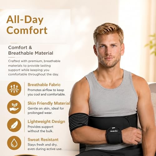 -Left Right Shoulder Immobilizer Arm Sling Elastic Brace for Size-7(58″-62″)